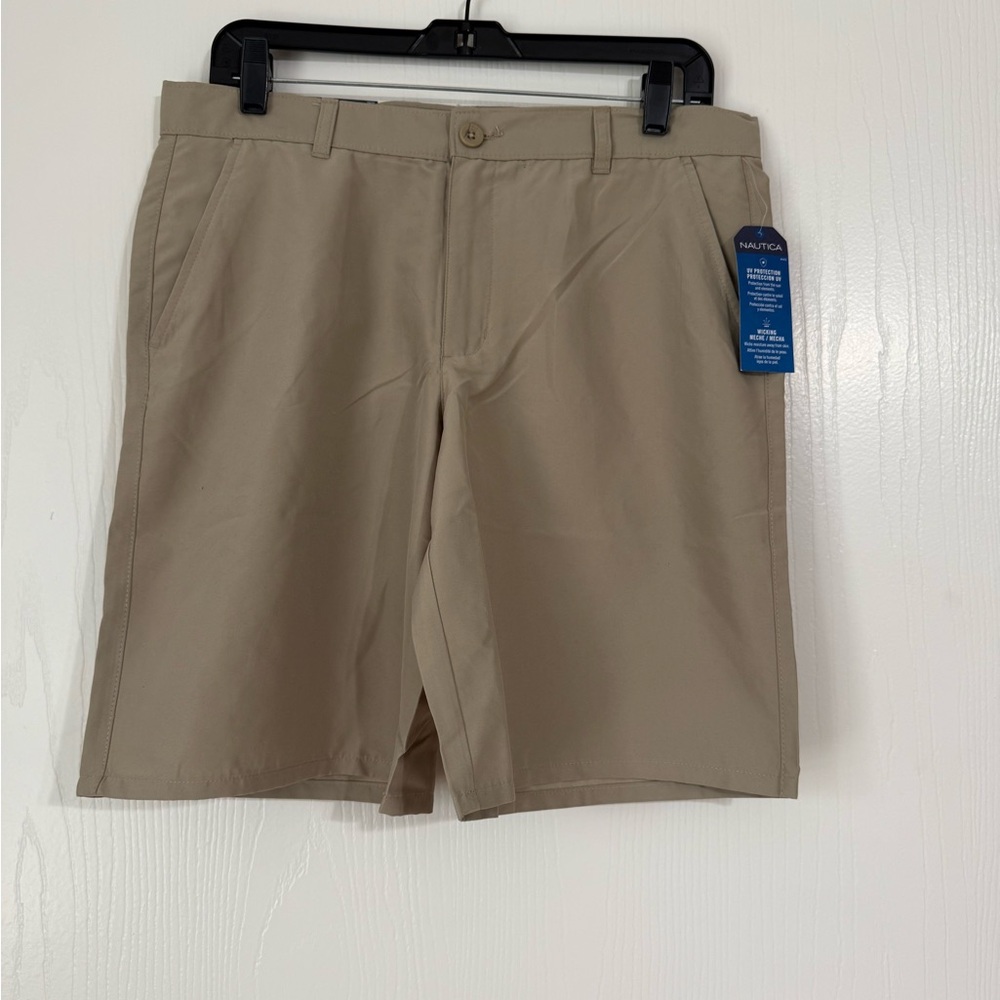 Nautica Boys Khaki School‎ Uniform Shorts Size 18 Husky NWT Adjustable Waist